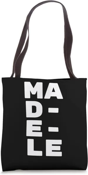 MADELEINE Personalized Retro Girls Custom MADELEINE Name Tote Bag