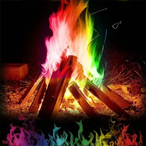 Magic Fire Tricks Colorful Flames Powder Bonfire Camping Survival