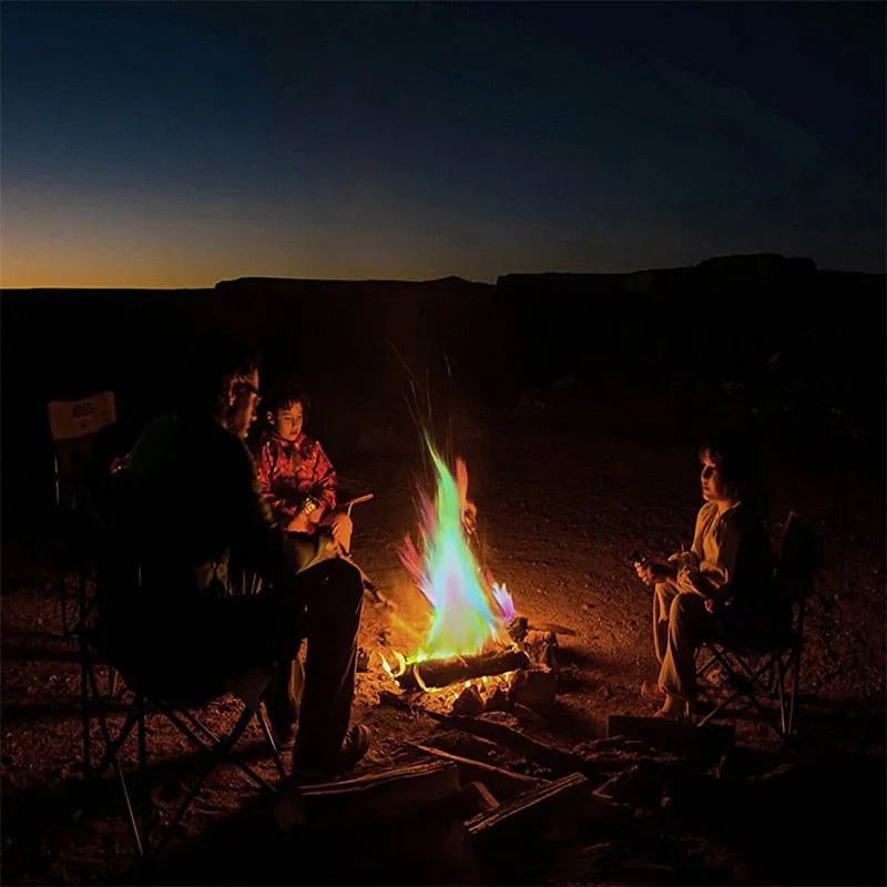 Magic Fire Tricks Colorful Flames Powder Bonfire Camping Survival