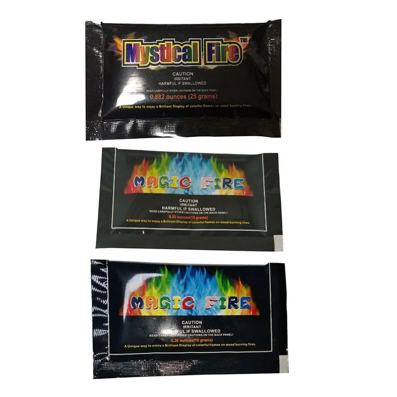 Magic Fire Tricks Colorful Flames Powder Bonfire Camping Survival
