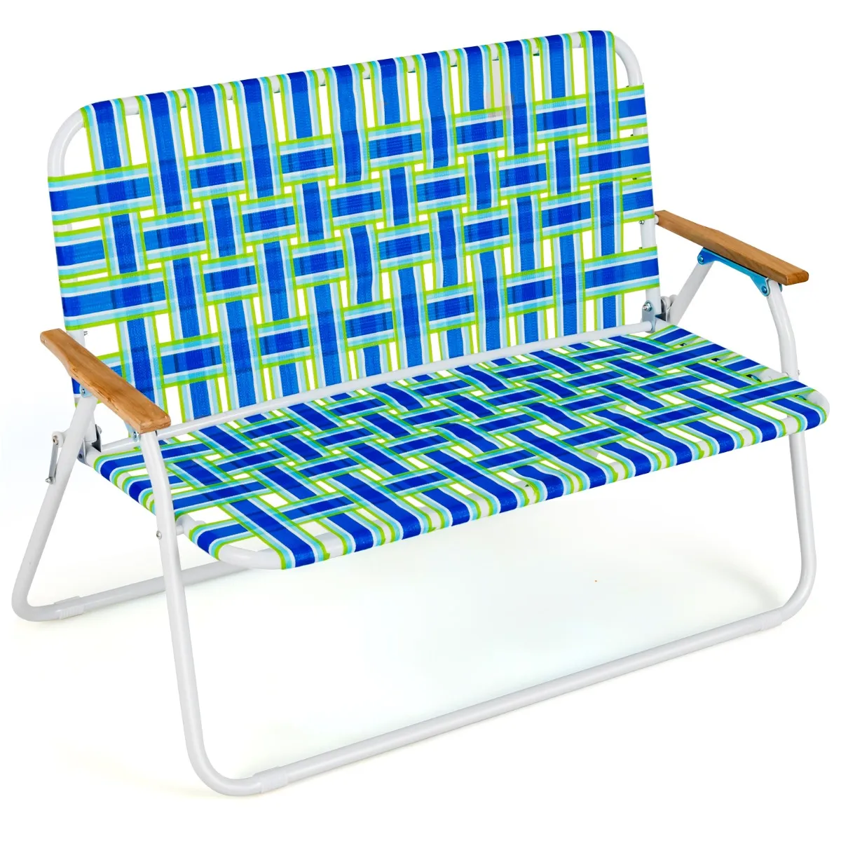NNECW Outdoor Double Camping Chair with Armrest Support up to 300KG