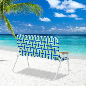 NNECW Outdoor Double Camping Chair with Armrest Support up to 300KG