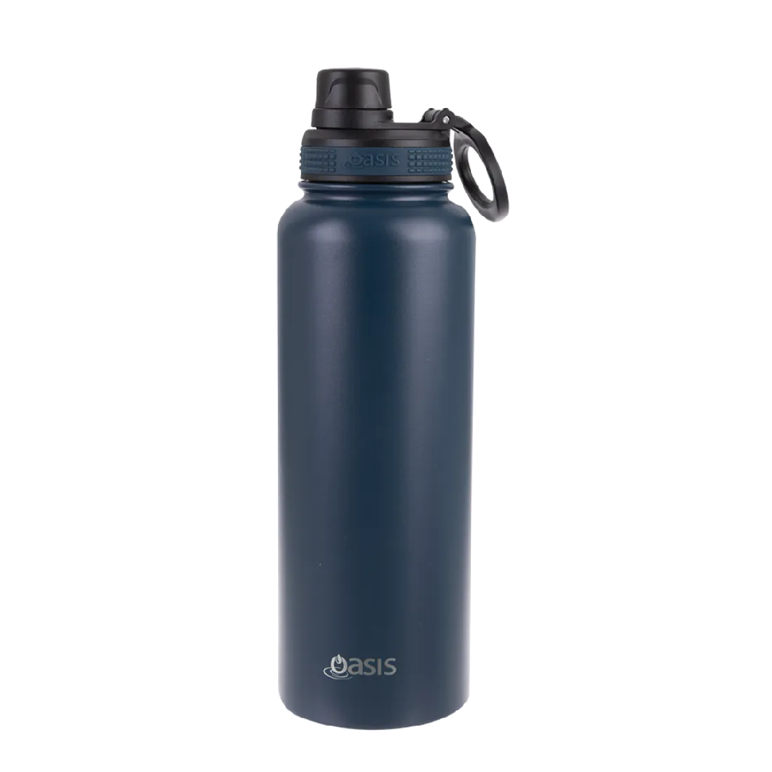 Oasis Stainless Steel Double Wall Insulated "challenger" Sports Bottle W/ Screw Cap 1.1l - Navy