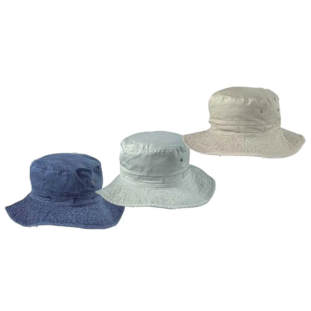 Pigment Dyed Twill Boonie Hat with Chin Cord - DPC Outdoor Hats