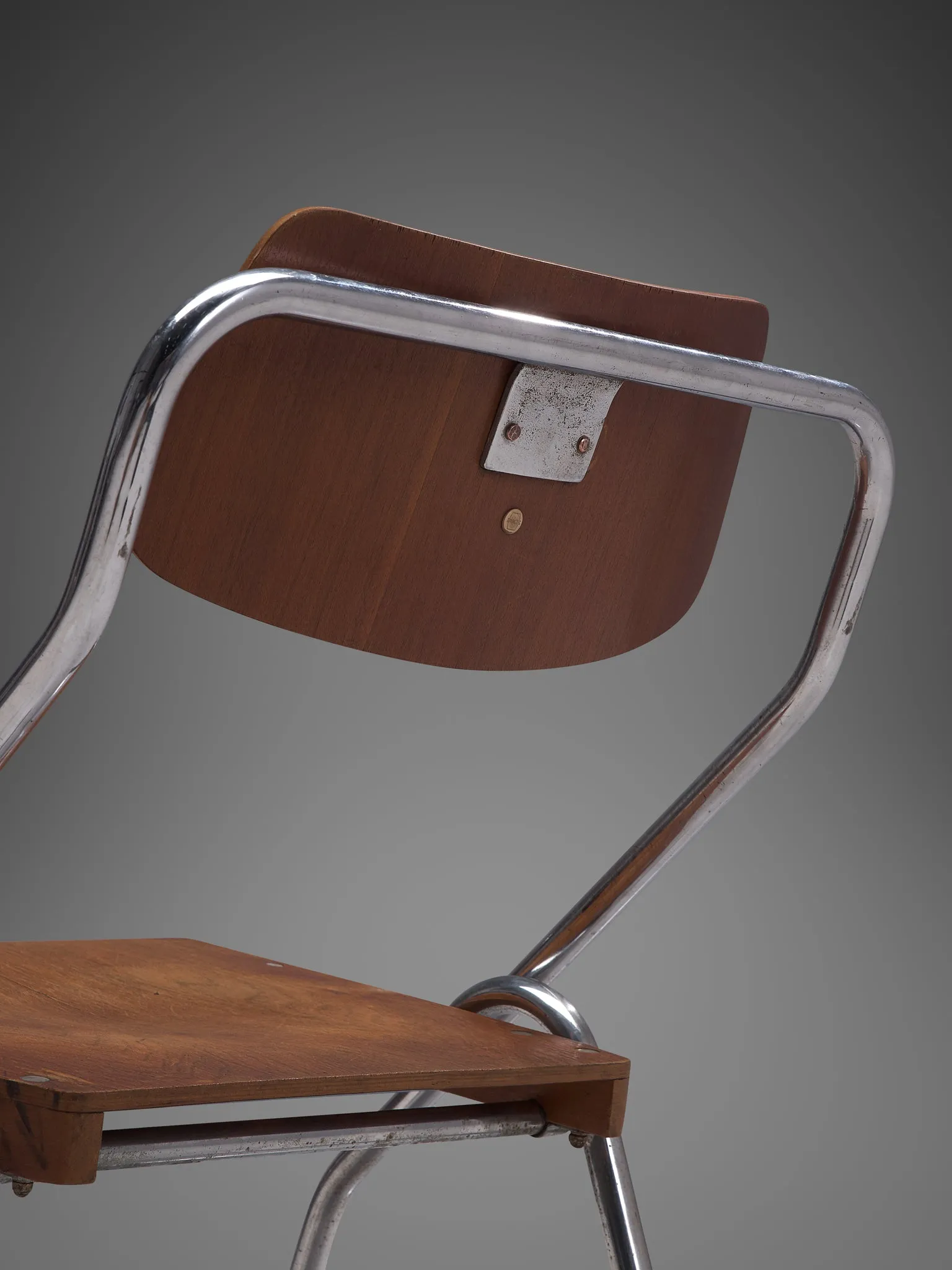 Set of Dutch Chairs with Tubular Frame