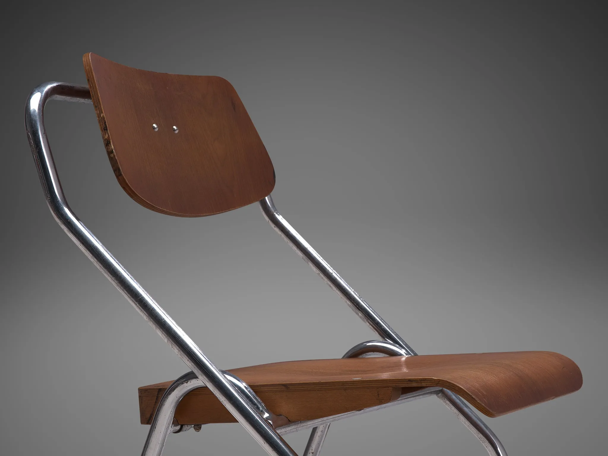 Set of Dutch Chairs with Tubular Frame