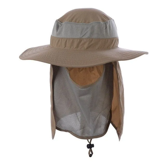 Sidiou Group Outdoor UV Protection All-round Buckle Hats Hiking Camping Face Neck Cover Cap