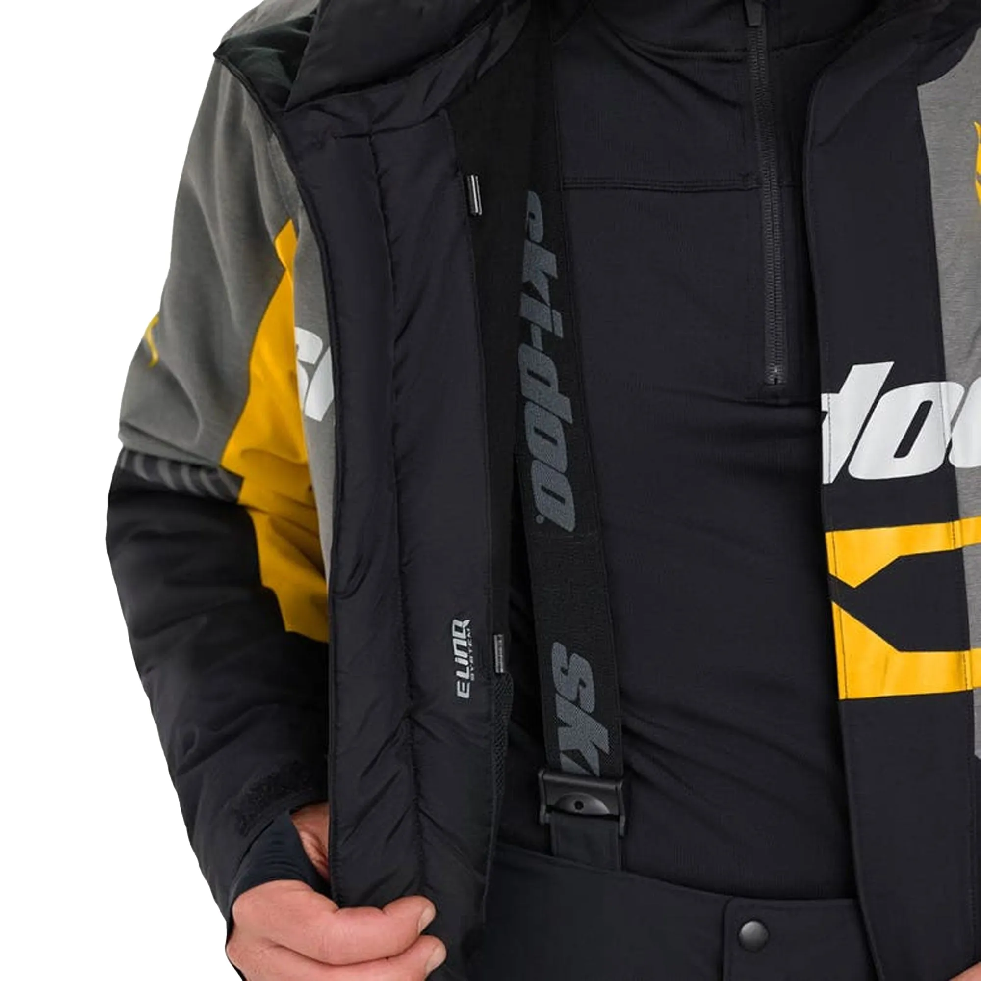 Ski-Doo Mens X-Team Snowmobile Jacket Heather Charcoal Grey