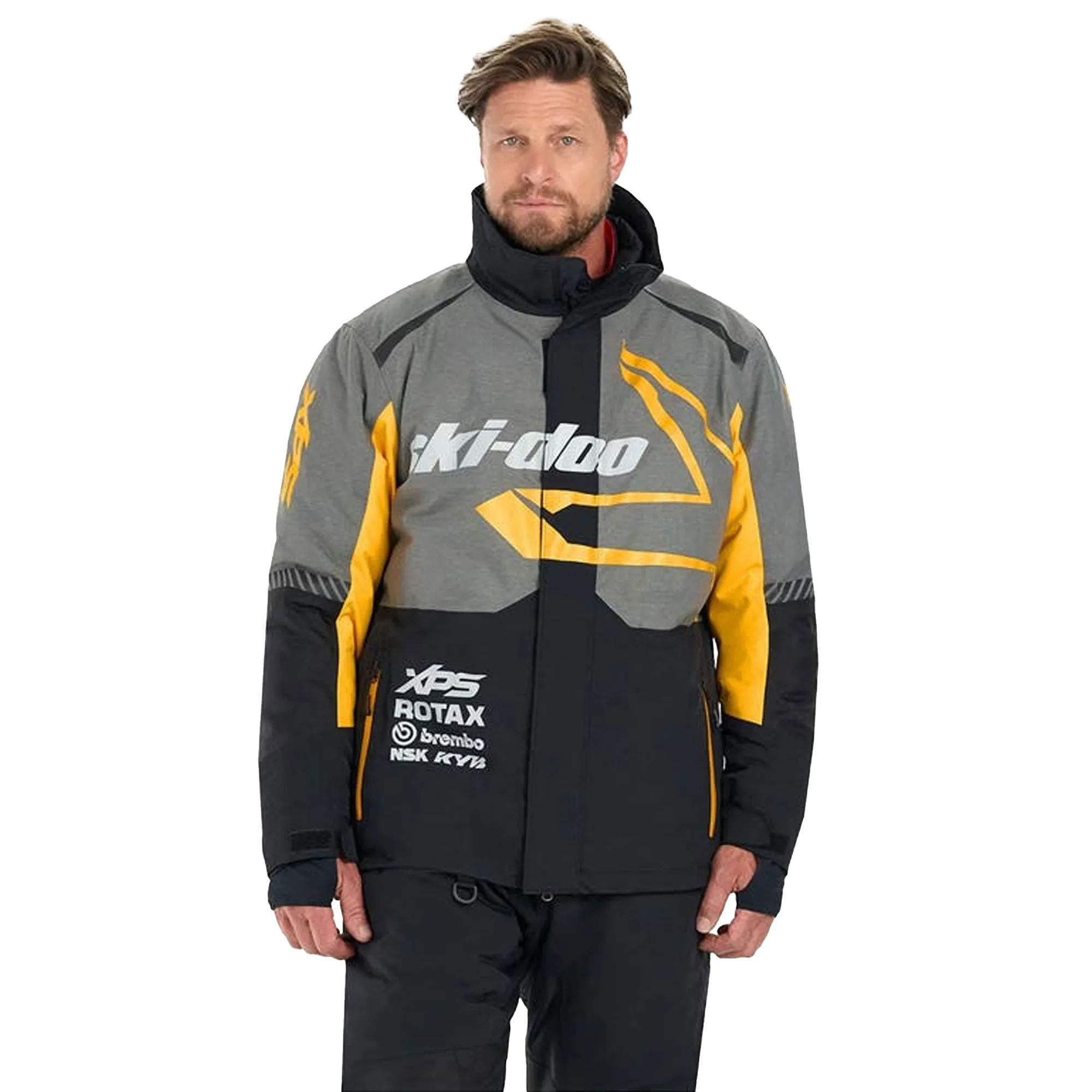 Ski-Doo Mens X-Team Snowmobile Jacket Heather Charcoal Grey