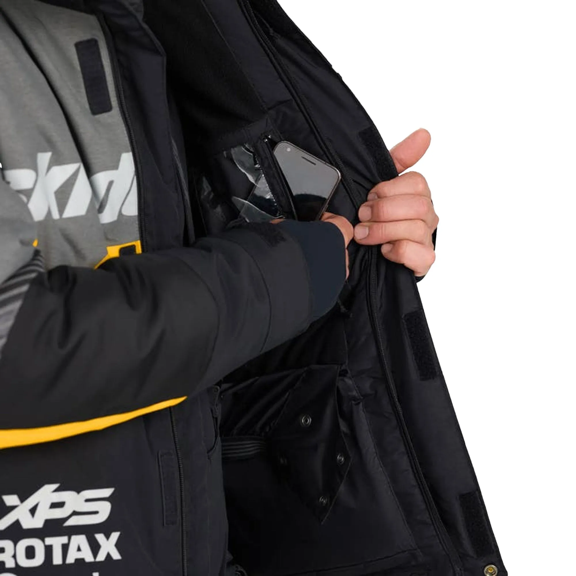 Ski-Doo Mens X-Team Snowmobile Jacket Heather Charcoal Grey
