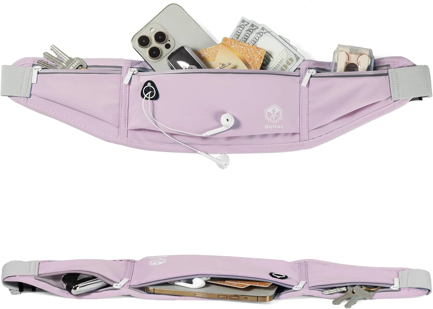 Slim Running Belt Fanny Pack for Women & Men, Running Phone Holder Runners Belt Waist Pack Bag for Running Hiking Sports