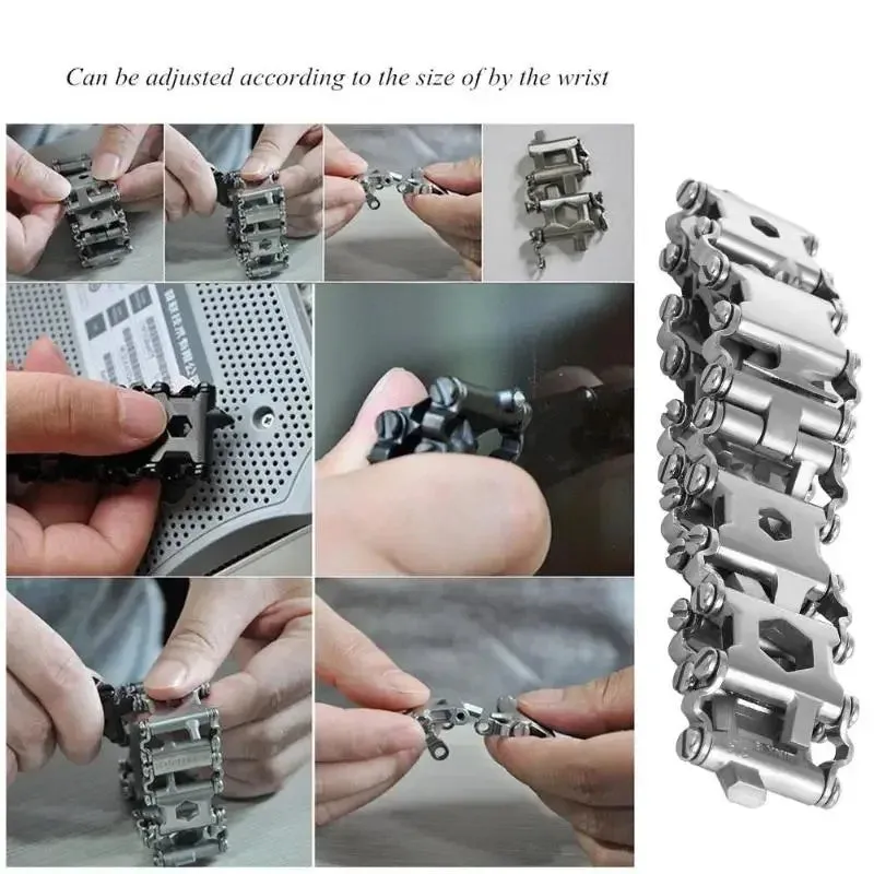 Stainless Steel Multifunction Tool Bracelet