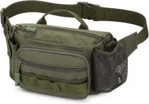 Tactical Fanny Pack Portable Military Waist Bum Bag for Men Women (#R-Army Green)