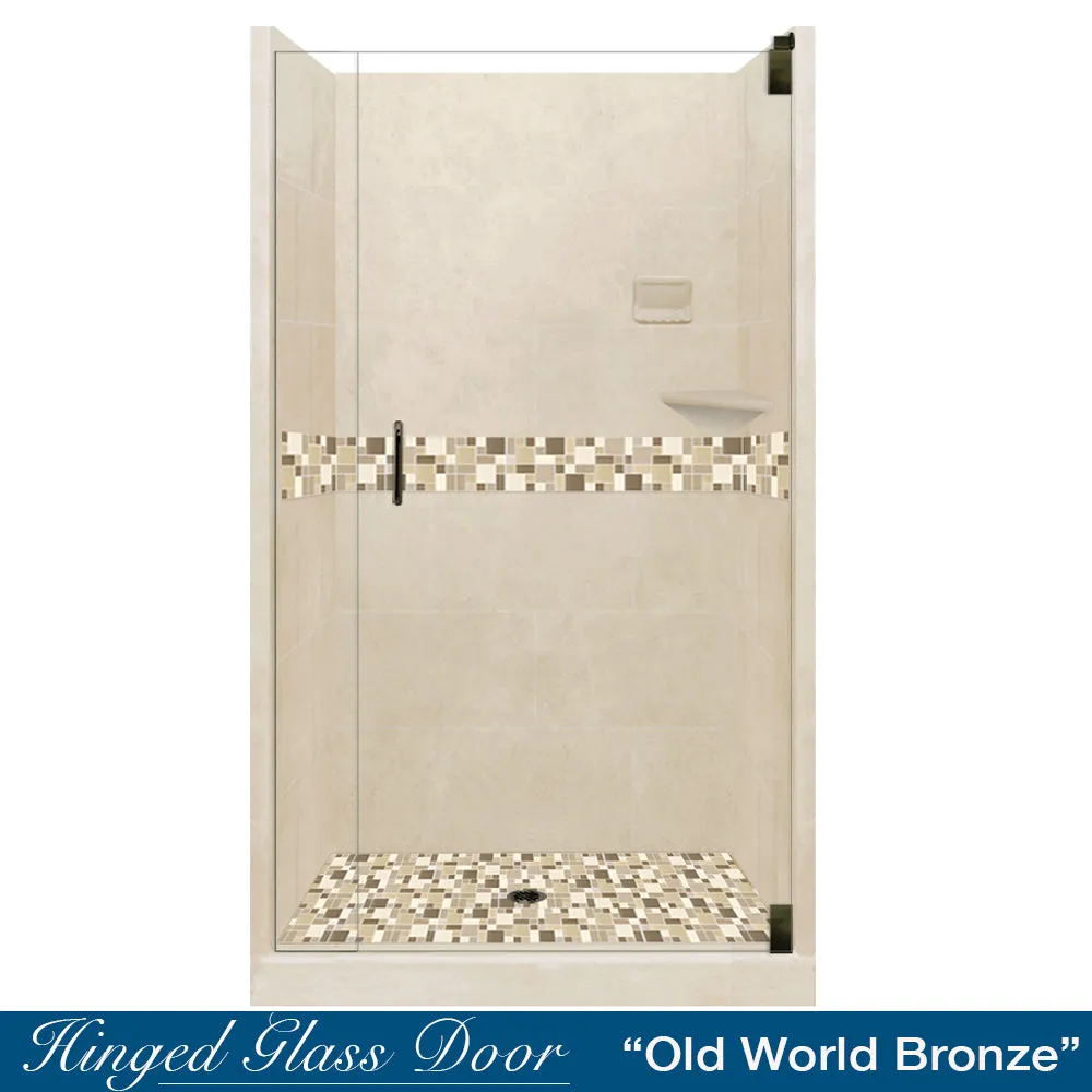 Tuscany Mosaic Desert Sand Small Alcove Shower Kit
