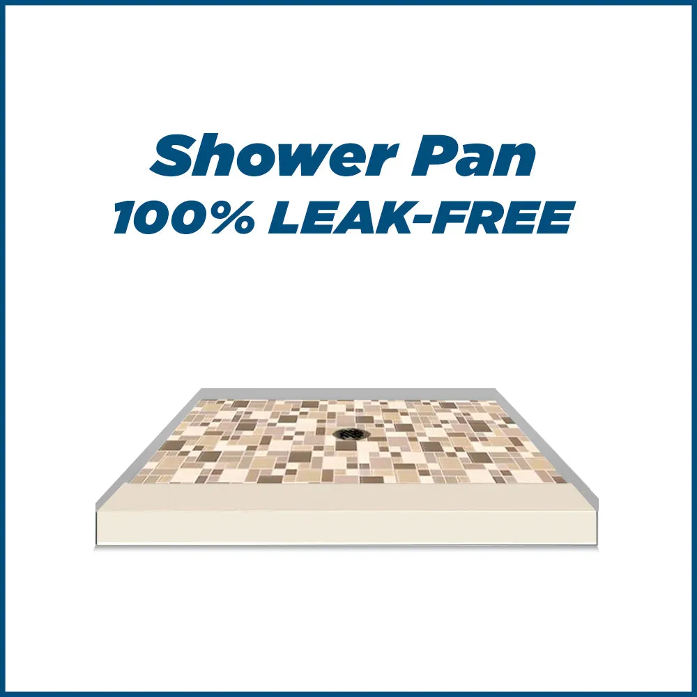 Tuscany Mosaic Desert Sand Small Alcove Shower Kit