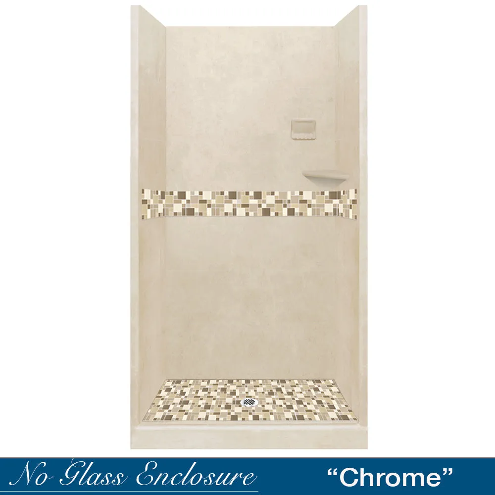 Tuscany Mosaic Desert Sand Small Alcove Shower Kit