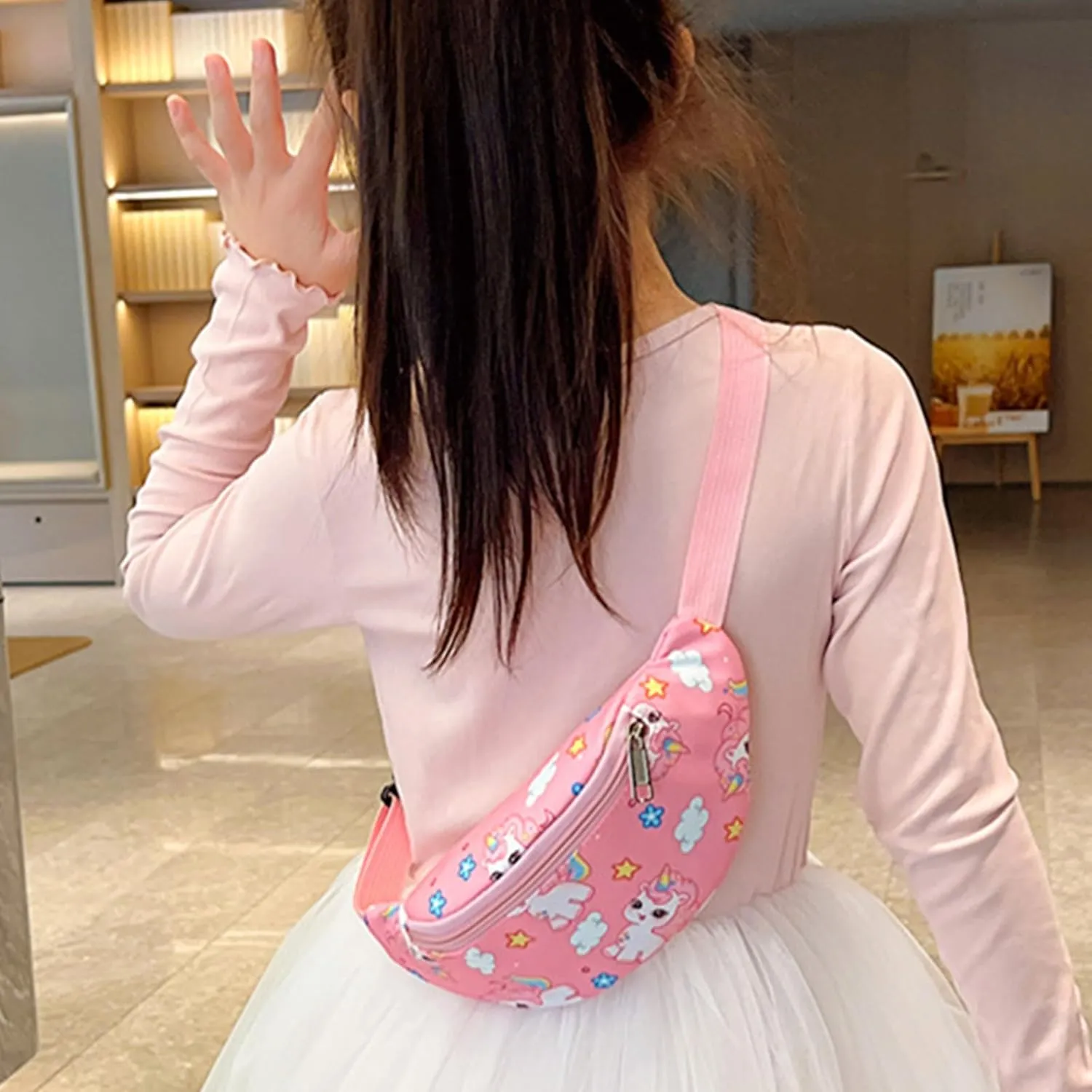 Unicorn Kids Fanny Pack for Toddler Girls Boys Small Belt Bag Crossbody Sling Bag Waist Pack