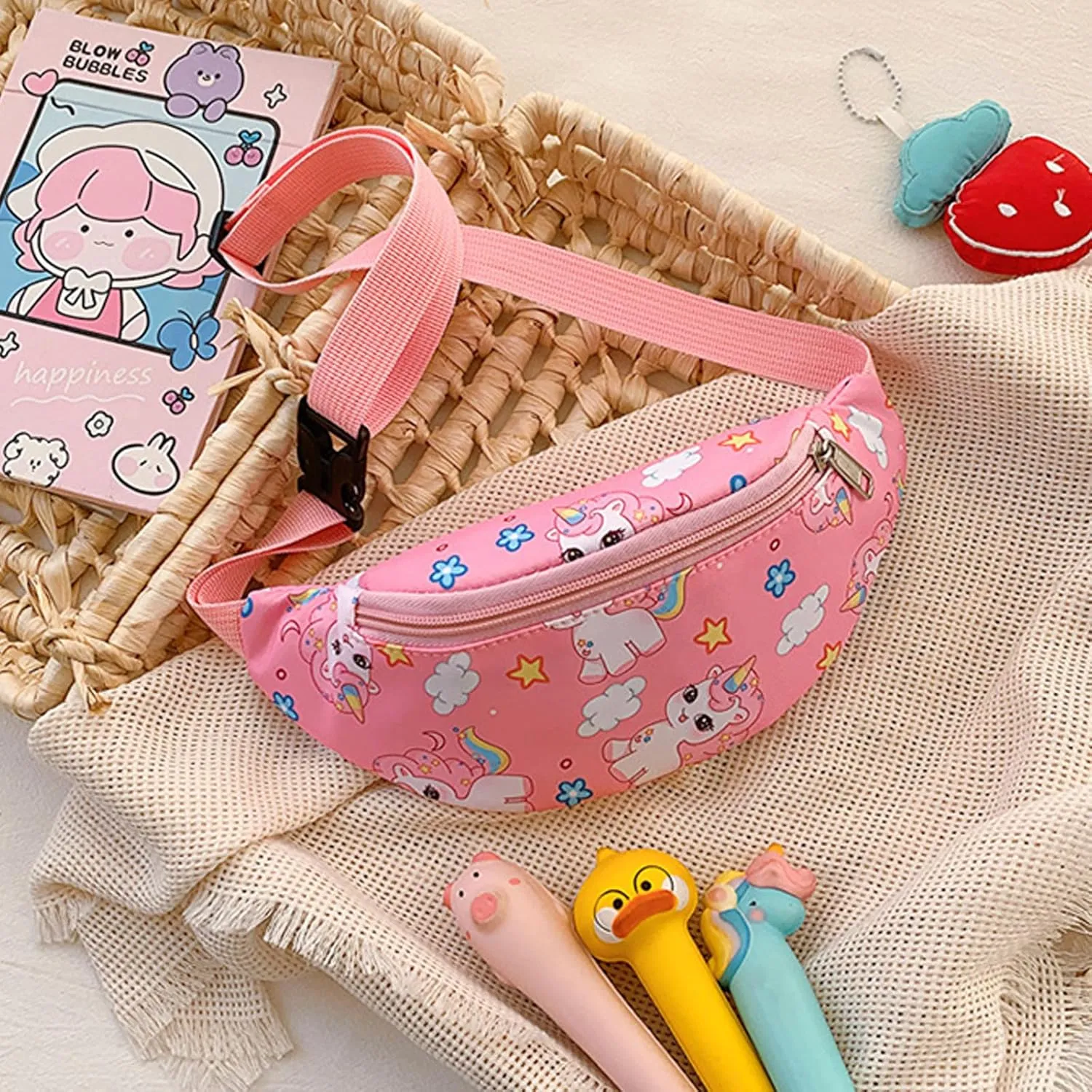 Unicorn Kids Fanny Pack for Toddler Girls Boys Small Belt Bag Crossbody Sling Bag Waist Pack