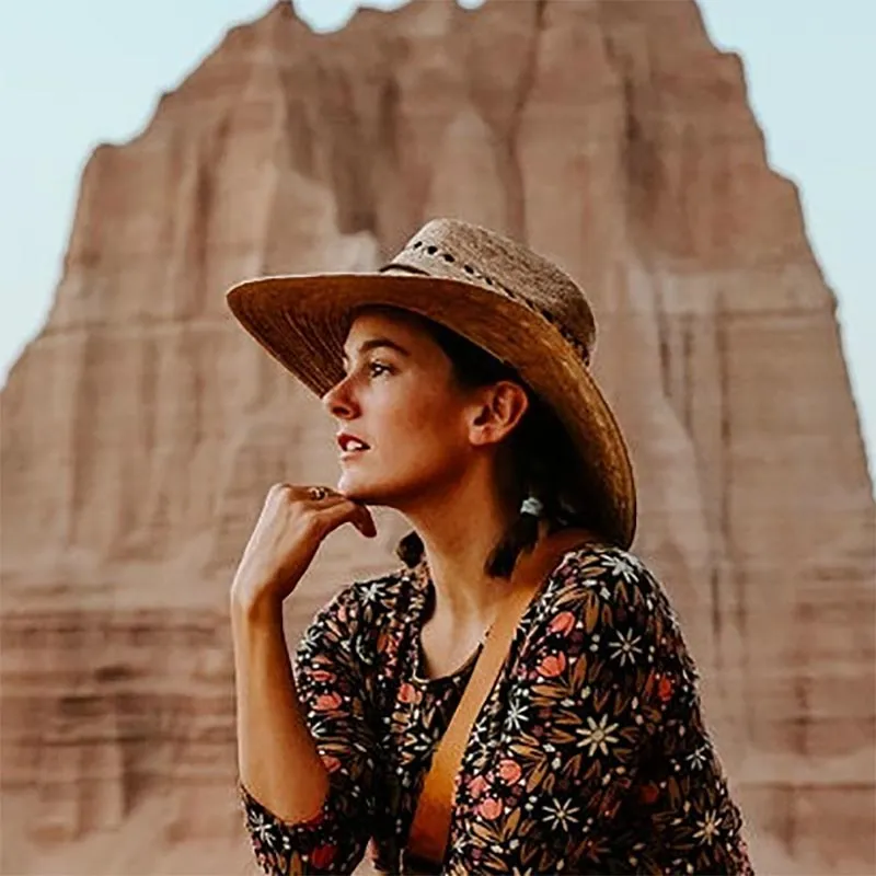 Vented Gardener Unisex Burnt Palm Leaf Safari Hat up to 2XL - Tula Hats