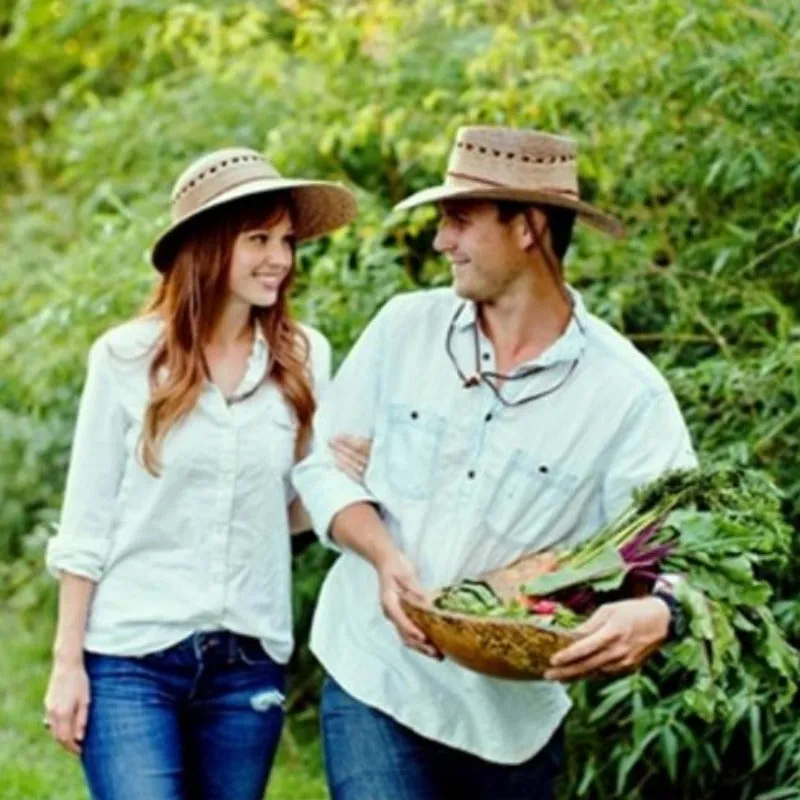 Vented Gardener Unisex Burnt Palm Leaf Safari Hat up to 2XL - Tula Hats