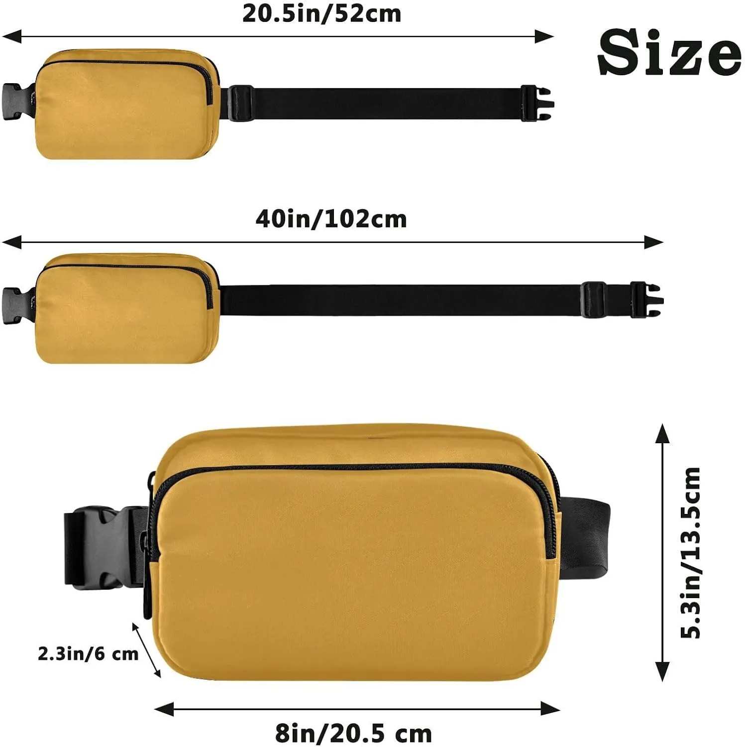 Yellow Orange Fanny Packs for Women Belt Bag Waterproof Fanny Pack Cross Body Bag Waist Packs with Adjustable Strap Small Crossbody Bags for Running Hiking Men Sports Traveling
