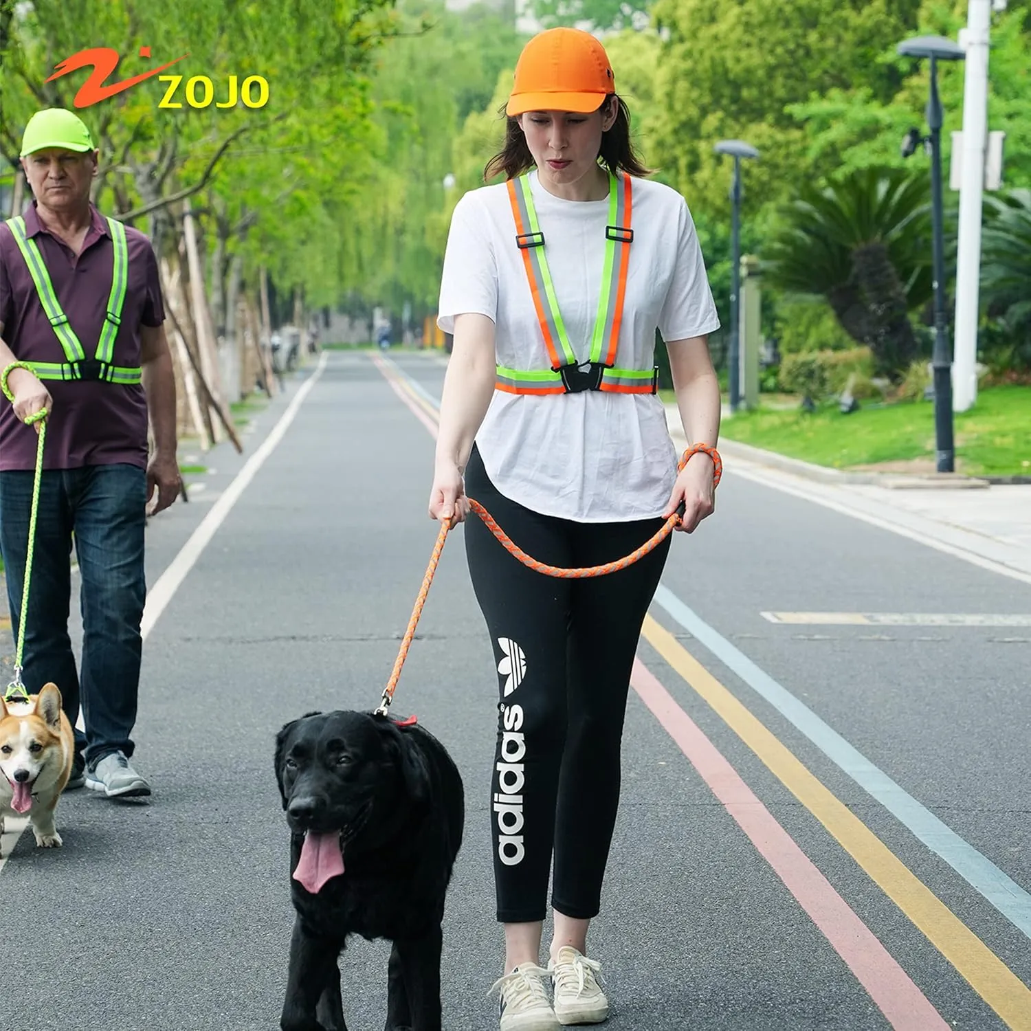 zojo Reflective Vest | Lightweight, Adjustable & Elastic | Safety & High Visibility for Running, Jogging, Walking,Cycling | Fits Outdoor Clothing (Pack of 10, Mixture Neon Orange & Yellow)
