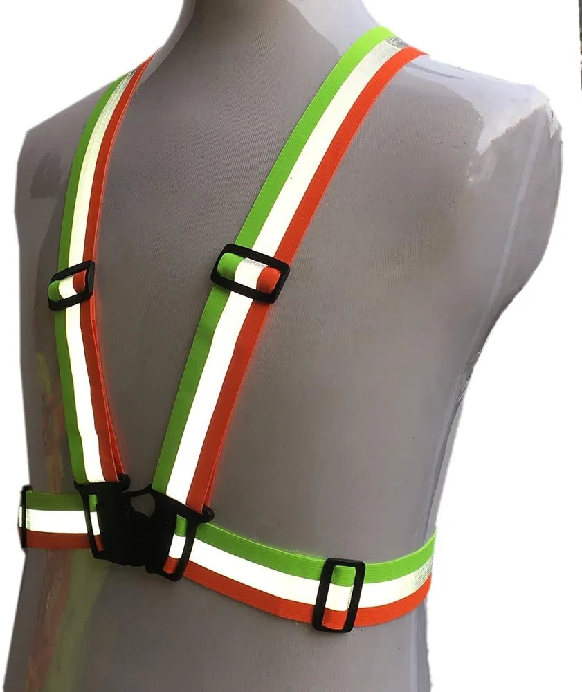 zojo Reflective Vest | Lightweight, Adjustable & Elastic | Safety & High Visibility for Running, Jogging, Walking,Cycling | Fits Outdoor Clothing (Pack of 10, Mixture Neon Orange & Yellow)